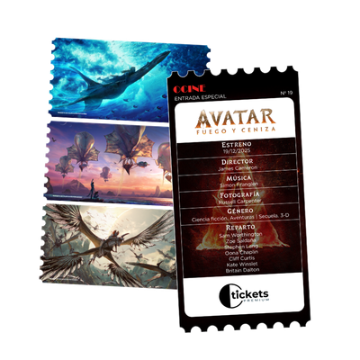 OTICKET LANDING AVATAR FUEGO Y CENIZA