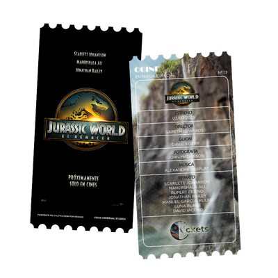 OTICKET LANDING JURASSIC WORLD