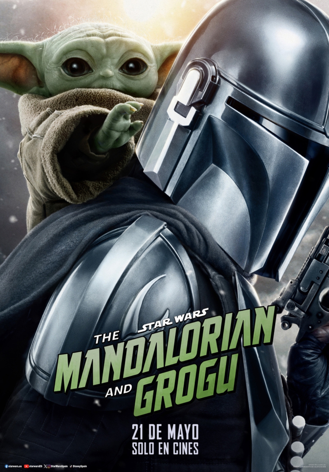 POSTER THE MANDALORIAN AND GROGU OCINE